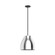 Trinity 12-in Black/Chrome Dimmable LED Pendant (461|PD62012-BK/CH)