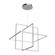 Mondrian 28-in Brushed Nickel Dimmable LED Pendant (461|PD16328-BN)
