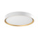 Essex 20-in White/Gold LED Flush Mount (461|FM43920-WH/GD)