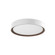 Essex 16-in White/Walnut LED Flush Mount (461|FM43916-WH/WT)