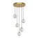 Marni 5 Light Natural Brass Dimmable LED Multi Pendant (7713|MP321205NB)