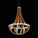 Crystal Empire LED 36in 120V Pendant in Chinook Leather with Clear Crystals from Swarovski (168|SCE120DN-LC1S)