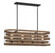 Blaine 4-Light Linear Chandelier in Natural Walnut with Black Accents (128|1-2965-4-36)