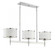 Delphi 3-Light Linear Chandelier in White with Polished Nickel Acccents (128|1-187-3-172)