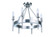 Larrson 6 Light Semi Flush in Brushed Polished Nickel (20|54356-BNK)