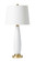 1 Light Glass/Metal Base Table Lamp in White Glass/Satin Brass (20|86249)