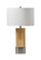 1 Light Wood/Metal Base Table Lamp w/ USB in Natural Wood/Brushed Polished Nickel (20|86246)