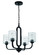 Collins 4 Light Chandelier in Flat Black (20|54224-FB)