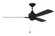 Moto 52'' 3-Blade Indoor/Outdoor (Damp) Ceiling Fan in Flat Black w/ Flat Black/Greywood Blades (20|MOT52FB3)