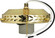 4'' Wired Fan Light Holder With On-Off Pull Chain And Intermediate Socket; Brass Finish (27|SF77/462)