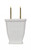 Polarized Plug; White; 2 Pole; 2 Wire; 15A; 125V (27|80/2410)