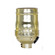 Short Keyless Socket With Side Outlet; 1/8 IPS; Aluminum; Brite Gilt Finish; 660W; 250V (27|80/1753)
