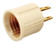 Polarized Socket Outlet Adapter; Medium Base; 660W; 125V; Ivory Finish (27|90/438)