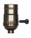 On-Off Turn Knob Socket With Removable Knob; 1/8 IPS; Aluminum; Antique Brass Finish; 250W; 250V (27|80/2394)