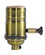 Socket; Antique Brass; Full Range Turn Knob; With Set Screw; 150 Watt (27|80/2220)