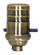 On-Off Push Thru Socket; 1/8 IPS; 4 Piece Stamped Solid Brass; Antique Brass Finish; 660W; 250V (27|80/2218)