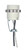 Threaded Porcelain Candelabra Socket; 2'' Height; 7/8'' Diameter; 18'' 18 UL 1015 B/W Leads (27|80/2543)