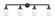 Dover - 4 Light - 43 inch - Matte Black - Adjustable Bath Vanity Light (3442|215-BK-G312-LED)