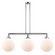 Beacon - 3 Light - 44 inch - Polished Chrome - Stem Hung - Adjustable Island Light (3442|213-PC-G201-12-LED)