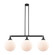 Beacon - 3 Light - 44 inch - Matte Black - Stem Hung - Adjustable Island Light (3442|213-BK-G201-12)