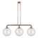 Beacon - 3 Light - 44 inch - Antique Copper - Stem Hung - Adjustable Island Light (3442|213-AC-G202-12)