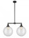 Beacon - 2 Light - 27 inch - Matte Black - Stem Hung - Adjustable Island Light (3442|209-BK-G202-12-LED)
