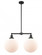 Beacon - 2 Light - 27 inch - Matte Black - Stem Hung - Adjustable Island Light (3442|209-BK-G201-12-LED)