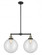 Beacon - 2 Light - 27 inch - Black Antique Brass - Stem Hung - Adjustable Island Light (3442|209-BAB-G202-12)