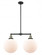 Beacon - 2 Light - 27 inch - Black Antique Brass - Stem Hung - Adjustable Island Light (3442|209-BAB-G201-12-LED)