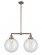 Beacon - 2 Light - 27 inch - Antique Copper - Stem Hung - Adjustable Island Light (3442|209-AC-G202-12)