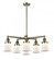 Small Canton 6 Light Chandelier (3442|207-6CR-AB-G181S)