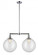Beacon - 2 Light - 27 inch - Polished Chrome - Stem Hung - Adjustable Island Light (3442|209-PC-G202-12-LED)
