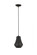Hartford - 1 Light - 7 inch - Matte Black - Cord hung - Mini Pendant (3442|654-1P-BK-7)
