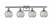 Athens - 4 Light - 38 inch - Brushed Satin Nickel - Bath Vanity Light (3442|516-4W-SN-G122-8)