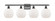 Athens - 4 Light - 38 inch - Matte Black - Bath Vanity Light (3442|516-4W-BK-G121-8-LED)