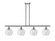Athens - 4 Light - 48 inch - Brushed Satin Nickel - Stem hung - Island Light (3442|516-4I-SN-G124-8-LED)