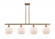 Athens - 4 Light - 48 inch - Brushed Brass - Stem hung - Island Light (3442|516-4I-BB-G121-8-LED)