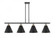 Berkshire - 4 Light - 50 inch - Black Antique Brass - Cord hung - Island Light (3442|516-4I-BAB-MBC-12-BK-LED)