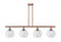 Athens - 4 Light - 48 inch - Antique Copper - Stem hung - Island Light (3442|516-4I-AC-G124-8-LED)
