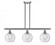 Athens - 3 Light - 36 inch - Brushed Satin Nickel - Cord hung - Island Light (3442|516-3I-SN-G124-8-LED)