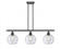 Athens - 3 Light - 36 inch - Oil Rubbed Bronze - Cord hung - Island Light (3442|516-3I-OB-G124-8-LED)