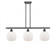 Athens - 3 Light - 36 inch - Matte Black - Stem hung - Island Light (3442|516-3I-BK-G121-8)