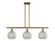 Athens - 3 Light - 36 inch - Brushed Brass - Cord hung - Island Light (3442|516-3I-BB-G125-8)