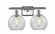 Athens - 2 Light - 18 inch - Brushed Satin Nickel - Bath Vanity Light (3442|516-2W-SN-G122-8-LED)