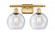 Athens - 2 Light - 18 inch - Satin Gold - Bath Vanity Light (3442|516-2W-SG-G124-8-LED)