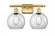 Athens - 2 Light - 18 inch - Satin Gold - Bath Vanity Light (3442|516-2W-SG-G122-8-LED)