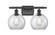 Athens - 2 Light - 18 inch - Matte Black - Bath Vanity Light (3442|516-2W-BK-G122-8)