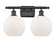 Athens - 2 Light - 18 inch - Matte Black - Bath Vanity Light (3442|516-2W-BK-G121-8)