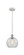 Athens - 1 Light - 8 inch - White Polished Chrome - Cord hung - Mini Pendant (3442|516-1P-WPC-G122-8-LED)