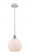 Athens - 1 Light - 8 inch - White Polished Chrome - Cord hung - Mini Pendant (3442|516-1P-WPC-G121-8-LED)